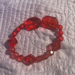 Handmade Red Beaded Bracelet